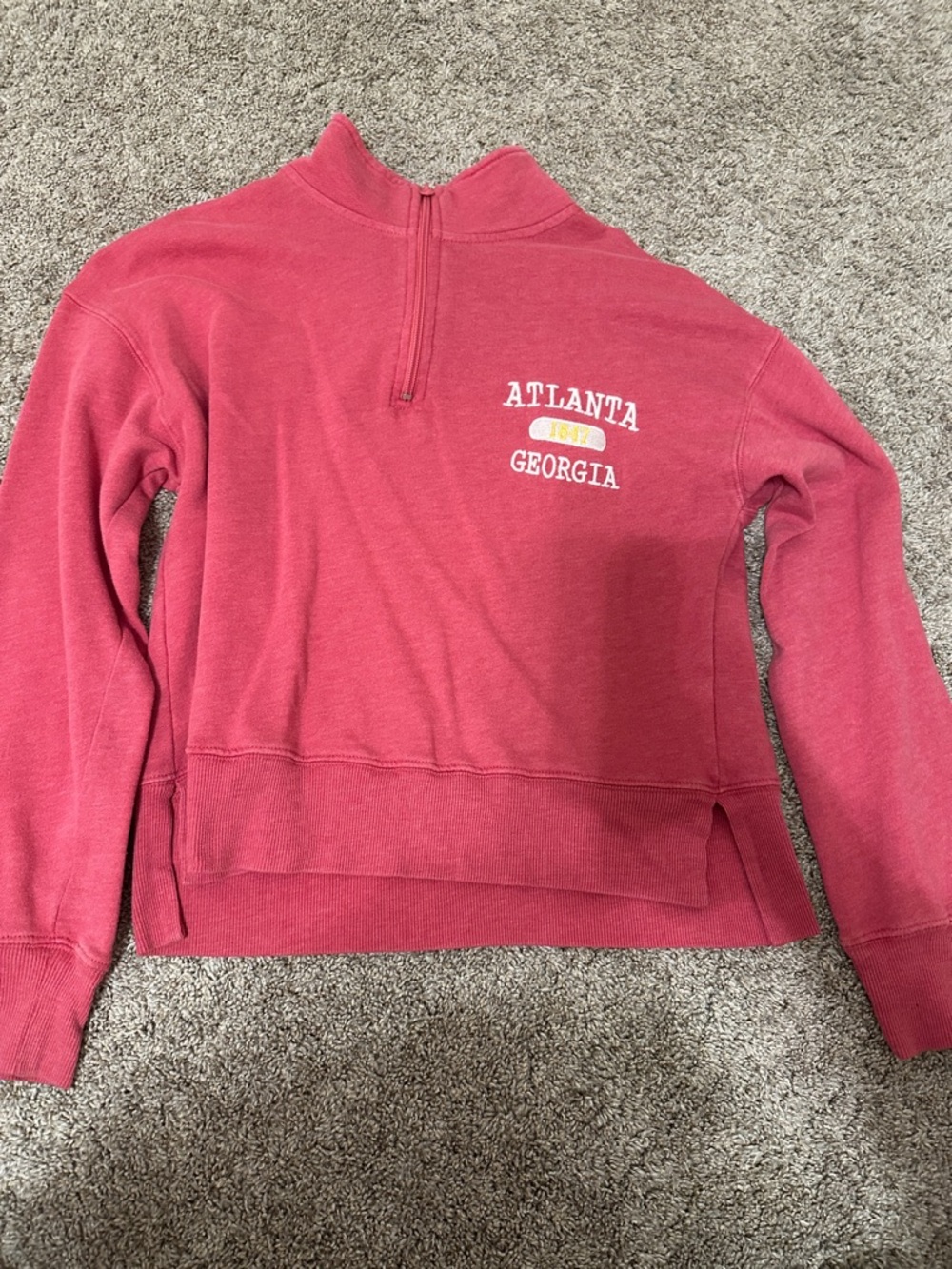 Atlanta Georgia Half-Zip Sweatshirt - Red